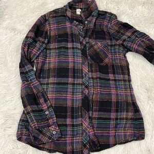 Gap Long Sleeve Holiday Plaid Button Down | Size Small